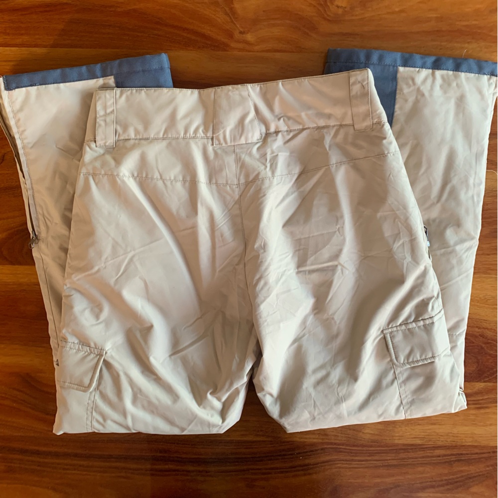 NWOT HISEA Beige and Blue Insulated Ski Snow Pants Size M Short - Picture 10 of 10